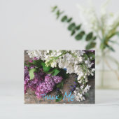 Humorale Postkarte: Lilac Dankeschön an "ME"-Noten Postkarte (Stehend Vorderseite)