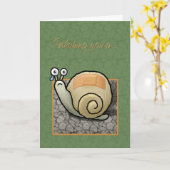 Humorale Schnecke "Speedy Erholung" Karte (Gelbe Blume)