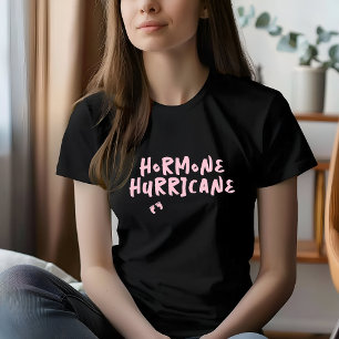 Humorale Schwangere Fingerabdruck-Rosa T-Shirt