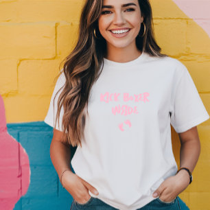 Humorale Schwangerschaftsabdrücke rosa T-Shirt
