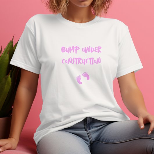Humorale Schwangerschaftsabdrücke rosa T-Shirt