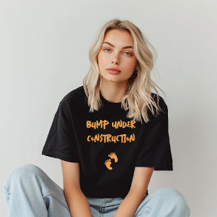 Humorale Schwangerschaftsabdrücke schwarz-orange T-Shirt