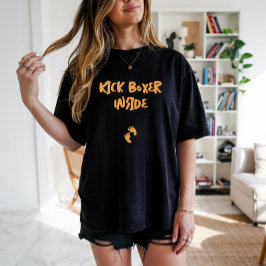 Humorale Schwangerschaftsabdrücke schwarz-orange T-Shirt