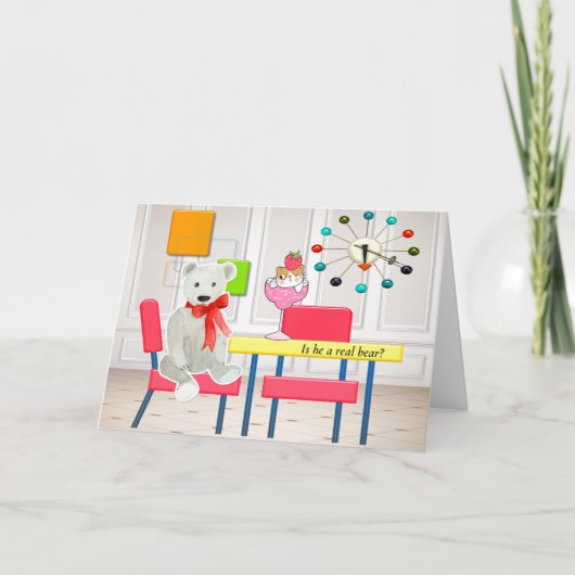 Humorale Senior Card mit Cat & Bär Karte (Vorderseite)