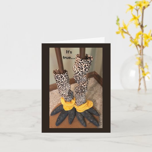 Humorale Socken an einem Huhn Karte (Gelbe Blume)