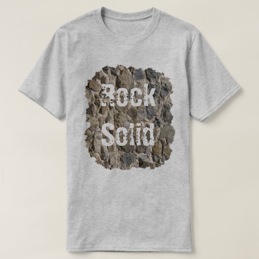 Humorale Stone Wall Rock Solid Message T-Shirt (Design vorne)