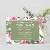 Humorale tropische Hochzeiten speichern Sie die Da Einladung (Stehend Vorderseite)