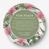Humorale tropische Hochzeitspapiere-Teller Pappteller (Vorderseite)