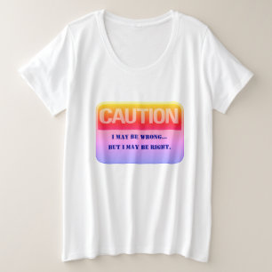 Humorale Vorsichtszone Große Größe T-Shirt