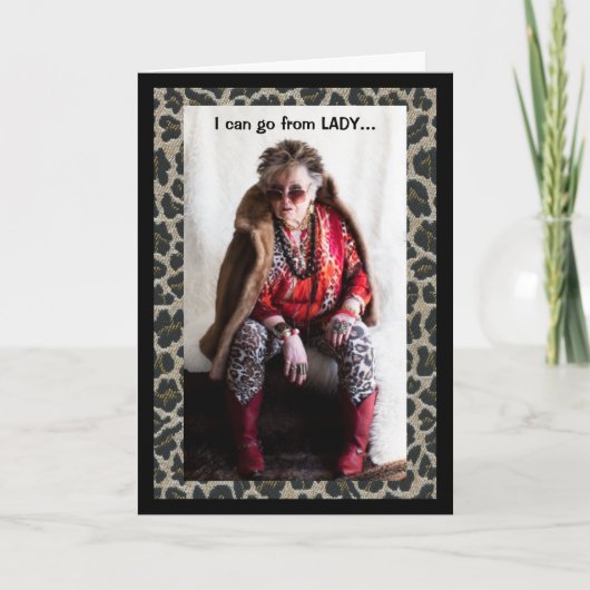 Humorale Weibchen von Lady zu Crazy Card Karte (Vorderseite)