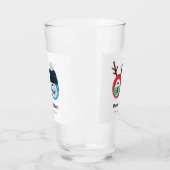 Humorale Weihnachten und Hanukkah-Maske Custom Glas (Links)