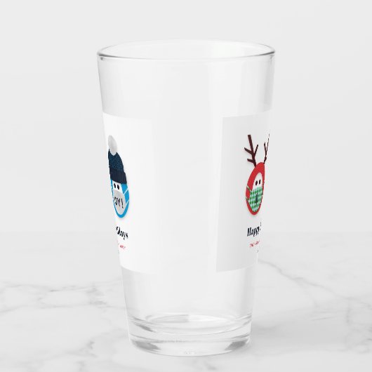 Humorale Weihnachten und Hanukkah-Maske Custom Glas (Links)