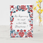 Humorale Weihnachtskarte Karte (Gelbe Blume)