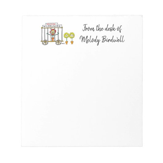 Humorale Wildblume von Frauen oder Mädchen Notizblock (Vorderseite)