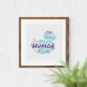 Humorale Wortwolke. Poster