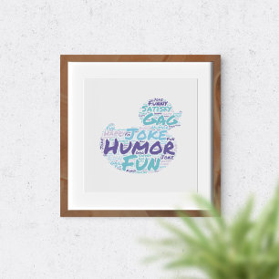 Humorale Wortwolke. Poster