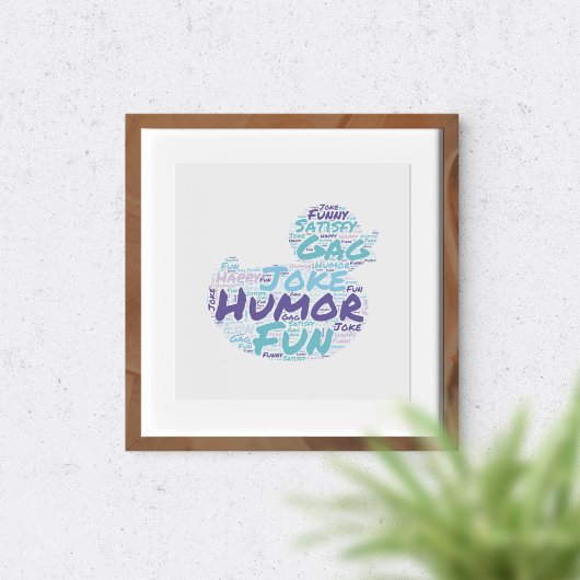 Humorale Wortwolke. Poster