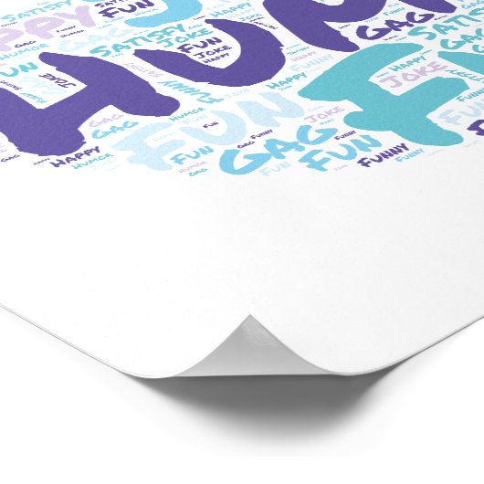 Humorale Wortwolke. Poster (Ecke)