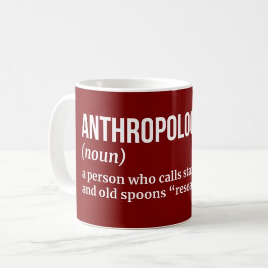 Humoraler Anthropologe Definition Kaffeetasse (Vorderseite Links)