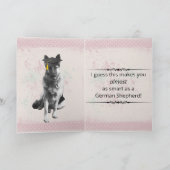 Humoraler deutscher Schäferhund-Abschluss Karte (Innenseite)