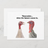 Humoraler Erntedank Türkei Ratgeber Postkarte (Vorne/Hinten)