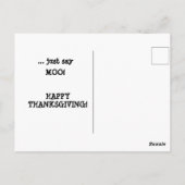 Humoraler Erntedank Türkei Ratgeber Postkarte (Rückseite)