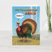 Humoraler Fat Türkei erinnert an Erntedank Karte (Vorderseite)