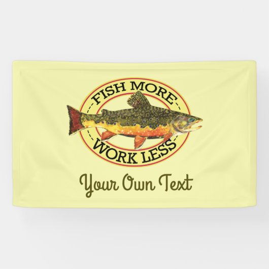 Humoraler Fisch mehr - weniger Forellenfang Banner (Horizontal)