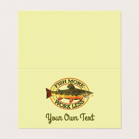 Humoraler Fisch mehr - weniger Forellenfang Visitenkarten (Außenseite Aufgefaltet)