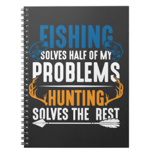 Humoraler Fisch und Jagd Hobby Notizblock