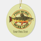 Humoraler Forellenfang Keramikornament (Links)