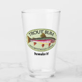 Humoraler Forellenfisch Glas (Vorderseite)