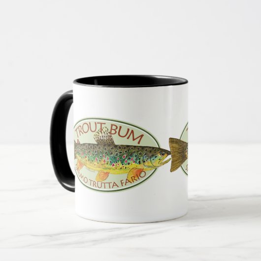 Humoraler Forellenfisch Tasse (Vorderseite Links)