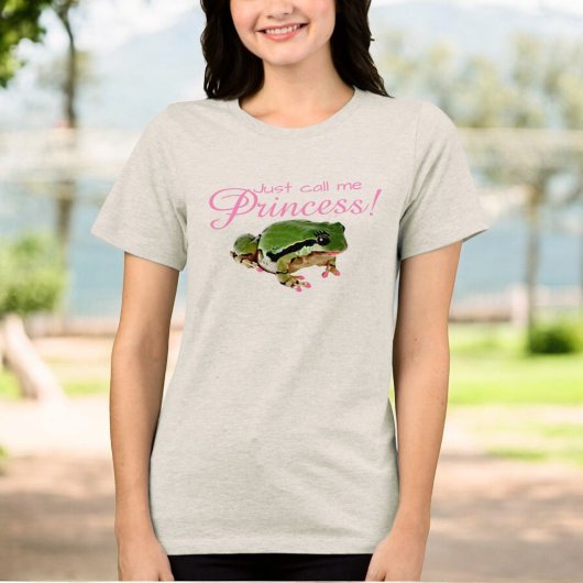Humoraler Frosch Princess Pink Nails Lipstick Tri-Blend Shirt
