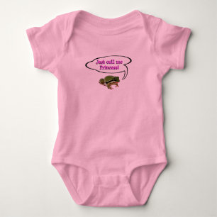 Humoraler Frosch Prinzessin Pink Lipstick Pink Nai Baby Strampler