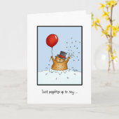 Humoraler Happy Groundhog Day Karte (Gelbe Blume)