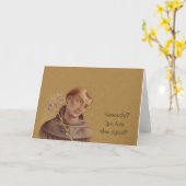 Humoraler Heiliger Anthony von Padua Lily Karte (Gelbe Blume)