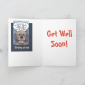 Humoraler Hund bekommt Well Card Designer Art Karte (Innenseite)