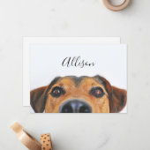 Humoraler Hund Mitteilungskarte (Vorderseite/Rückseite Beispiel)