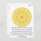 Humoraler irischer Segen aus Irland Postkarte (Vorne/Hinten)