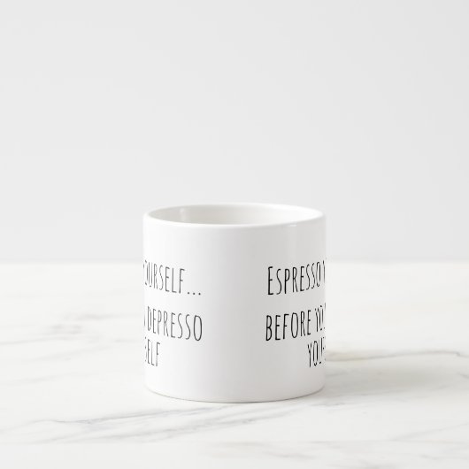 Humoraler Kaffeepull Espressotasse (Vorderseite)