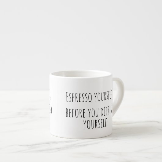 Humoraler Kaffeepull Espressotasse (Vorderseite Rechts)