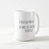 Humoraler Kaffeepull Kaffeetasse (VorderseiteRechts)