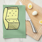 Humoraler Käse Party Cartoon Küche Geschirrtuch (Viertel Falte)