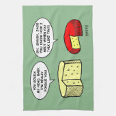 Humoraler Käse Party Cartoon Küche Geschirrtuch (Vertikal)
