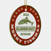 Humoraler Lachsfang Keramik Ornament (Rechts)