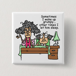 Humoraler Lass Grumpy Sleep Button