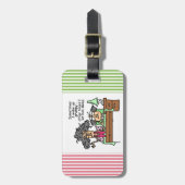 Humoraler Lass Grumpy Sleep Gepäckanhänger (Vorderseite vertikal)