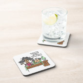 Humoraler Lass Grumpy Sleep Getränkeuntersetzer (Rechte Seite)