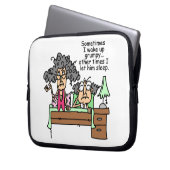 Humoraler Lass Grumpy Sleep Laptopschutzhülle (Vorderseite Links)